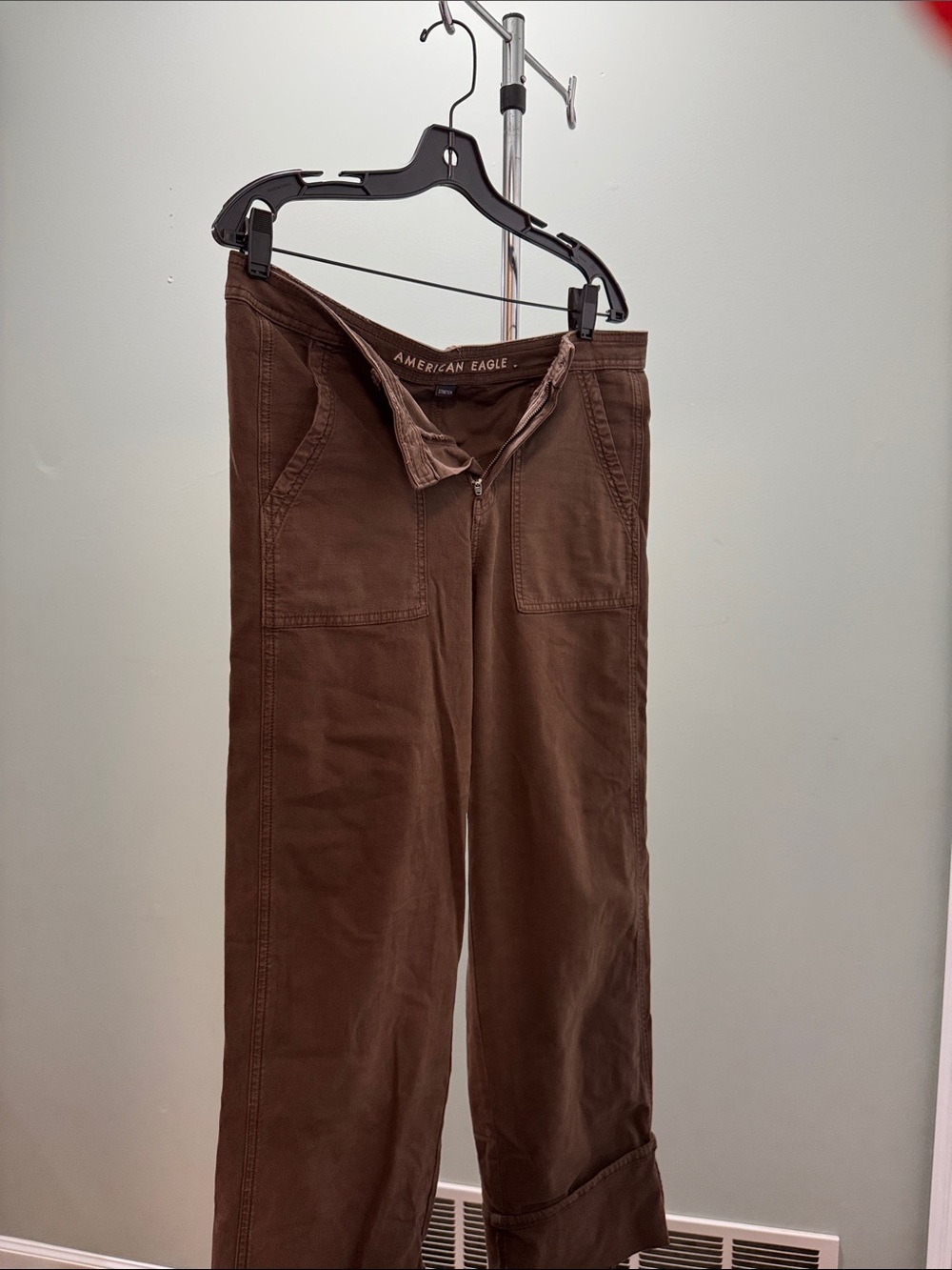 American Eagle Outfitters Men's Brown Straight Chinos